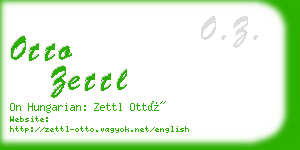 otto zettl business card